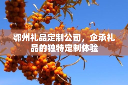 鄂州礼品定制公司，企承礼品的独特定制体验